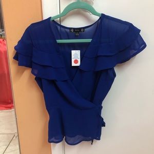 Royal blue blouse